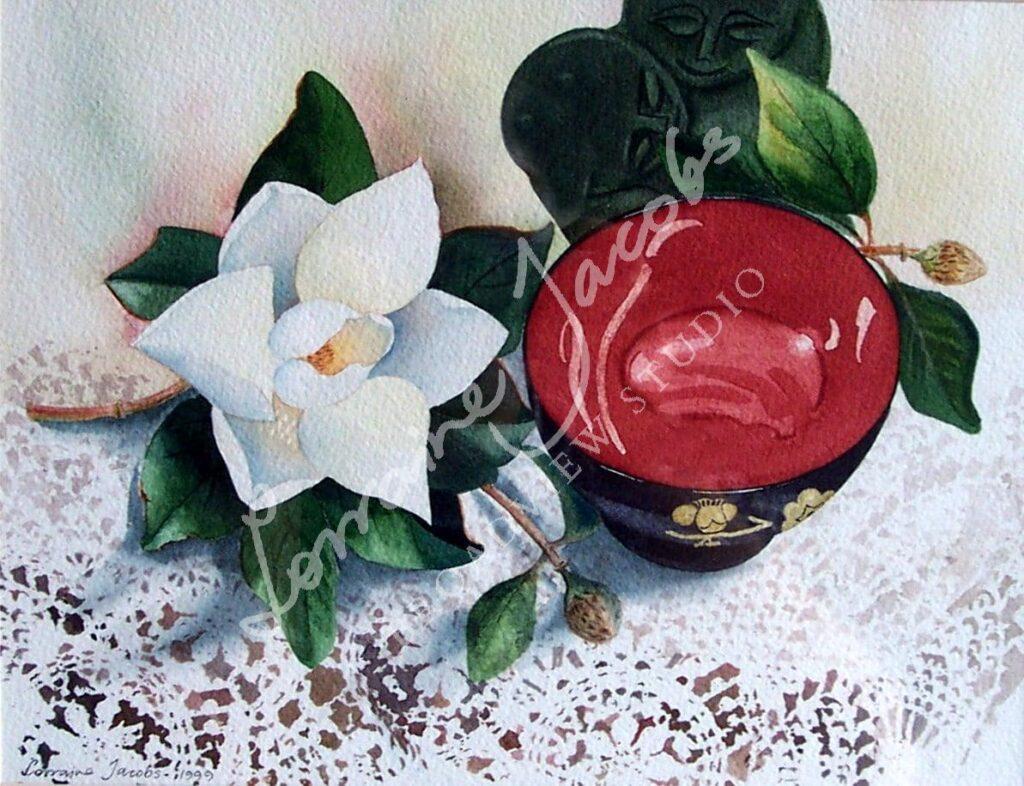 Magnolia with Laquer Bowl &ndash; Lorraine Jacobs